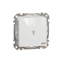 Intrerupator revenire alb indicator luminos albastru 10A IP44 Sedna Design, Schneider Electric SDD211132
