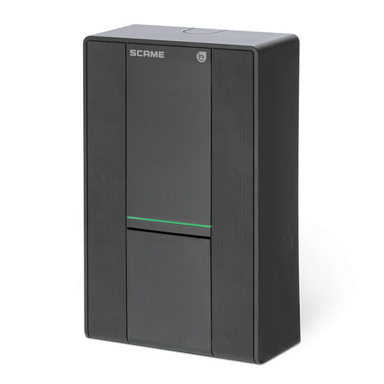 Statie de incarcare electrica EV, curent alternativ, priza TIP 2S, 7.4 kW, aplicatie mobila, WALLBOX BE 205.W119-B, Scame