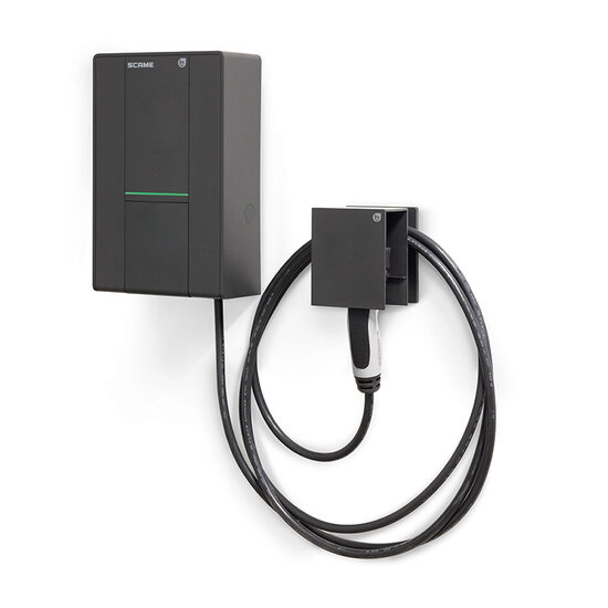 Statie de incarcare electrice EV, curent alternativ, cablu si conector TIP 2, 22 kW, aplicatie mobila, WALLBOX BE 205.W119-U, Scame