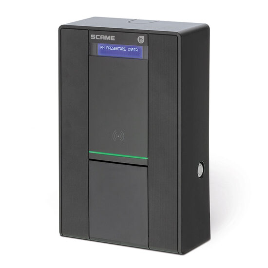Statie de incarcare electrica EV, curent alternativ, priza TIP 2, RFID, display, detector scurgeri, contor energie, 22 kW, WALLBOX BE 205.W36-D, Scame