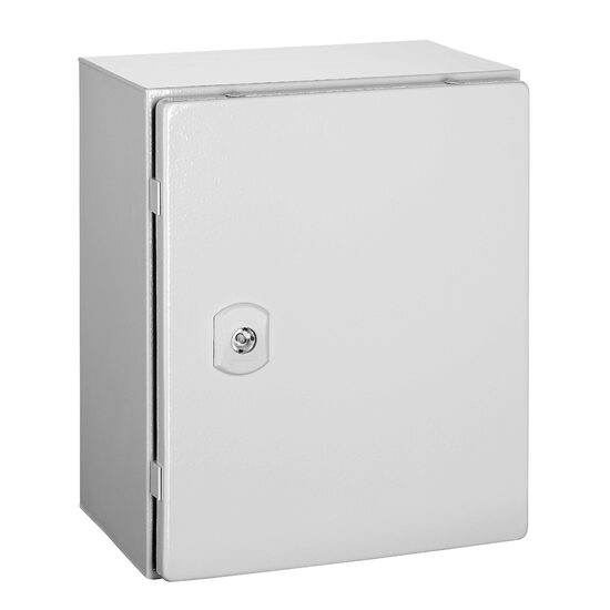 Cutie metalica 300x250x210 mm, cu contrapanou, incuietoare standard, WSA3025210 Schrack