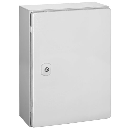 Cutie metalica 400x300x150 mm, cu contrapanou, incuietoare standard, WSA4030150 Schrack