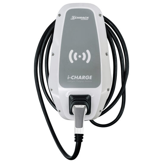 Statie de incarcare electrica, trifazata, cablu si conector TIP 2, 22 kW, RFID local, i-CHARGE CION Semipublic EMCIONS2C, Schrack