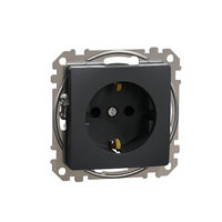 Priza simpla antracit 16A 2P+E obturatoare Sedna Design, SDD114021 Schneider Electric