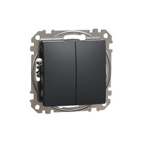Intrerupator dublu antracit 10AX Sedna Design, SDD114105 Schneider Electric