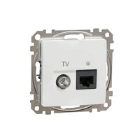 Priza TV+RJ45 Cat6 UTP alba Sedna Design, Schneider Electric SDD111469T