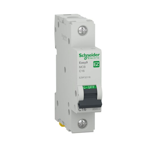 Siguranta automata 1P, 16A, curba C, 4.5kA, Schneider Electric Easy9 EZ9F32116