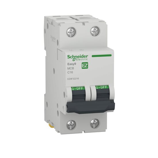 Siguranta automata 2P, 16A, curba C, 4.5kA, Schneider Electric Easy9 EZ9F32216