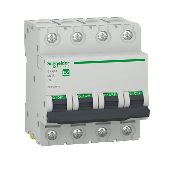 Siguranta automata 4P, 40A, curba C, 4.5kA, Schneider Electric Easy9 EZ9F32400