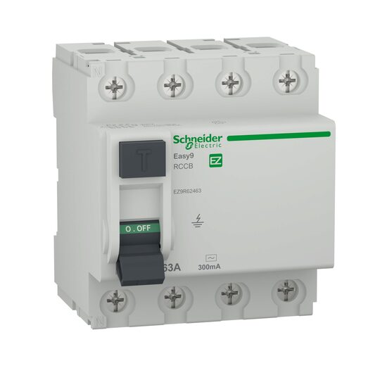 Siguranta diferentiala | Protectie diferentiala 4P, tip AC, 63A, 300mA, curba C, Schneider Electric Easy9 EZ9R62463