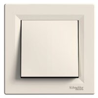 Intrerupator simplu, crem, 10AX, cu surub, Asfora Schneider Electric, EPH0100323