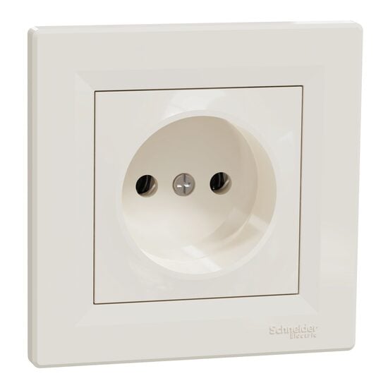 Priza simpla, crem, 16A, 2P, Asfora Schneider Electric, EPH3000123
