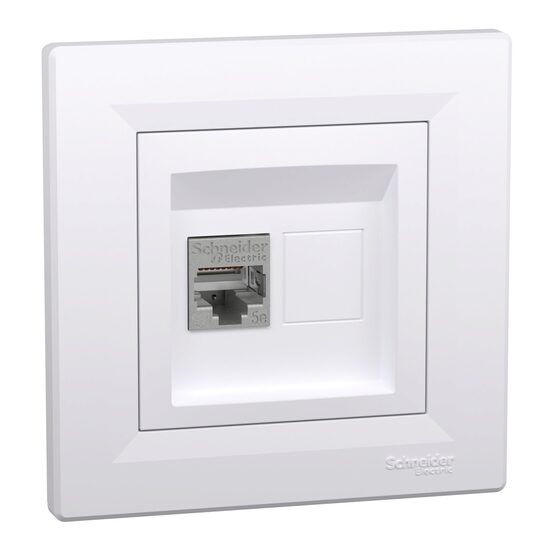 Priza date RJ45, cat.5e STP, alba, Asfora Schneider Electric, EPH5000121
