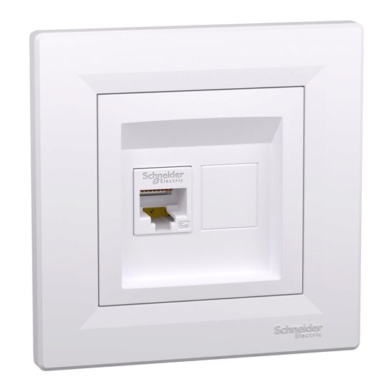 Priza date RJ45 cat.5e UTP, alba, Asfora Schneider Electric, EPH4301121