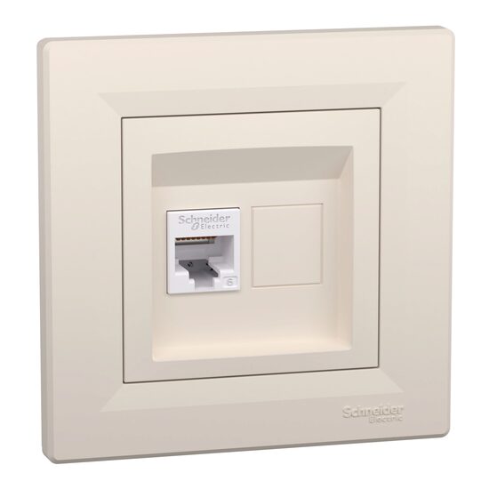 Priza date RJ45 cat.6 UTP, crem, Asfora Schneider Electric, EPH4700123