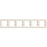 Rama cu 6 posturi, crem, Asfora Schneider Electric, EPH5800623
