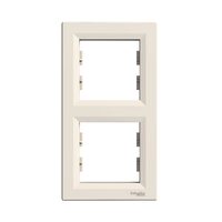 Rama dubla verticala, crem, Asfora Schneider Electric EPH5810223