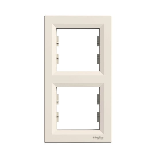 Rama dubla verticala, crem, Asfora Schneider Electric EPH5810223