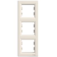 Rama tripla verticala, crem, Asfora Schneider Electric, EPH5810323