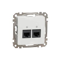 Priza date dubla RJ45 Cat.5e UTP alba Sedna Design, Schneider Electric SDD111452