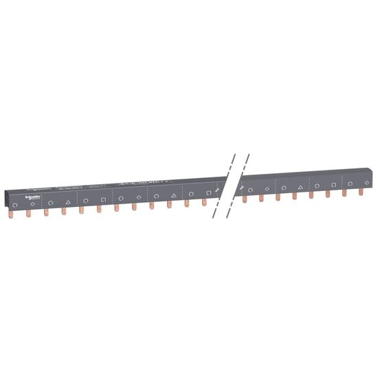 Auxiliare - Pieptene 3L+N echilibrat, inclinare 18 mm, 57 module, 100 A, Acti9 Schneider Electric, A9XPH557