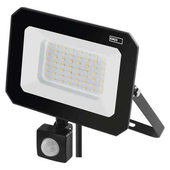 Proiector LED cu senzor de miscare, 50W, lumina neutra 4000 K, 5000lm, IP44, negru, ZS2343 Emos