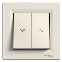 Intrerupator jaluzele, crem, 10AX, cu surub, Asfora Schneider Electric, EPH1300323