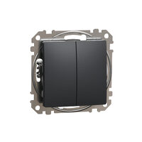 Intrerupator cap scara dublu antracit 10AX Sedna Design, SDD114108 Schneider Electric