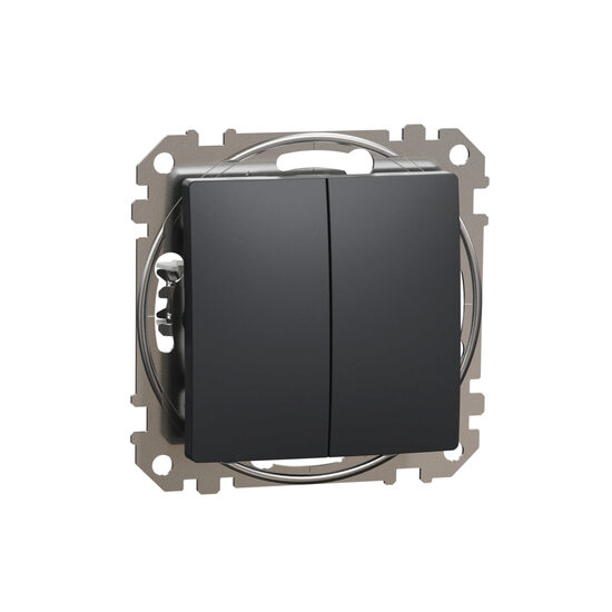 Intrerupator cap scara dublu antracit 10AX Sedna Design, SDD114108 Schneider Electric