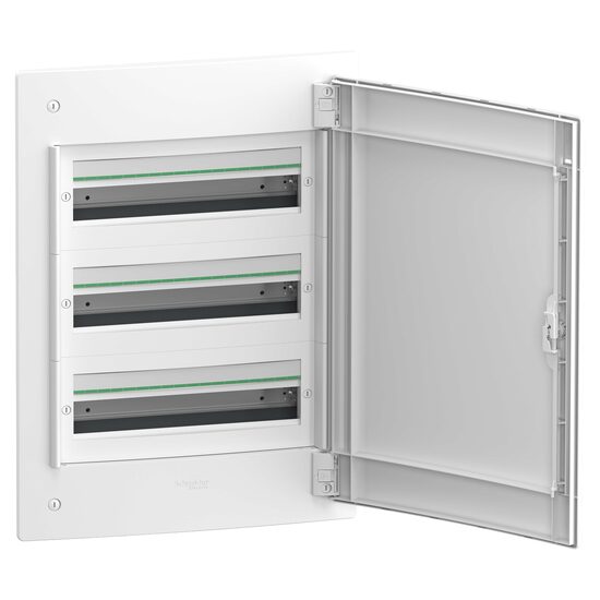 Cofret modular PrismaSet XS, incastrat,  3x18 module, usa opaca alba, LVSXE318 Schneider Electric