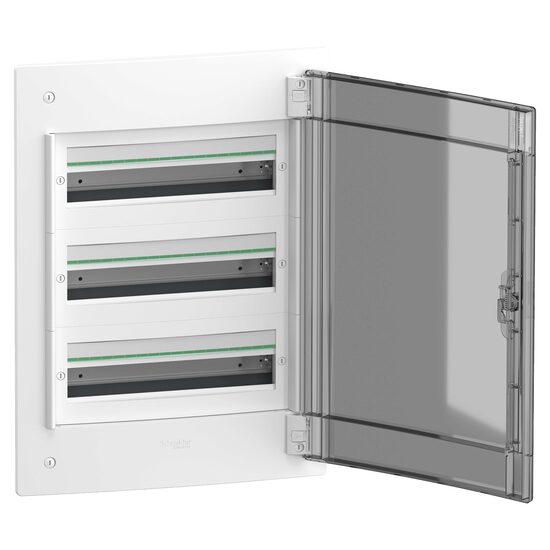 Cofret modular PrismaSet XS, incastrat, 3x18 module, usa translucida fumurie, LVSXF318 Schneider Electric