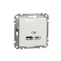 Priza incarcare alba USB A+C, 2.4A Sedna Design, SDD111402 Schneider Electric