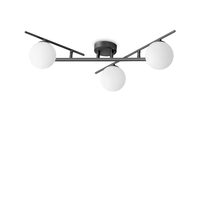 Plafoniera moderna neagra abajururi sticla 3xG9/4W, Atlas PL3 311357 Ideal Lux