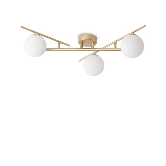 Plafoniera moderna aurie abajururi sticla 3xG9/4W, Atlas PL3 311340 Ideal Lux