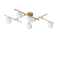 Plafoniera moderna aurie abajururi sticla 5xG9/4W, Atlas PL5 311364 Ideal Lux
