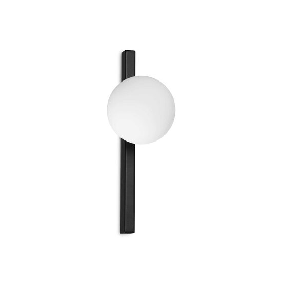 Aplica moderna neagra abajur sticla mata 1xG9/4W, Binomio AP1 310664 Ideal Lux
