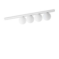 Plafoniera moderna alba abajururi sticla mata 4xG9/4W, Binomio PL4 328454 Ideal Lux