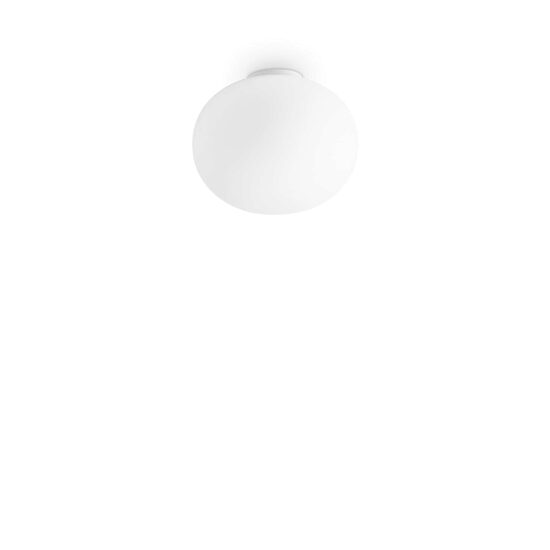 Plafoniera moderna alba abajur sticla gravata E27/42W, D30, Cotton PL1 297743 Ideal Lux