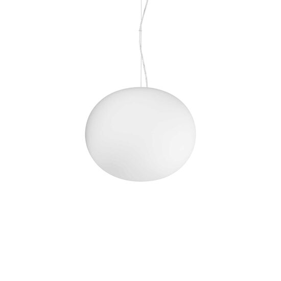 Lustra moderna alba abajur sticla gravata E27/42W, D30, Cotton SP1 297767 Ideal Lux