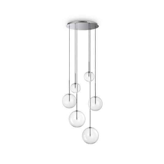 Candelabru modern cromat 6xG4/2W, Equinoxe SP6 317250 Ideal Lux