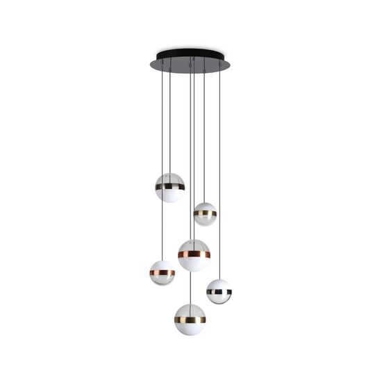 Candelabru modern negru LED 58W/5700lm/3000K, Galaxy SP6 321172 Ideal Lux