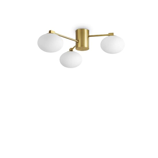 Plafoniera moderna aurie abajururi sticla 3xG9/28W, Hermes PL3 D60 317007 Ideal Lux