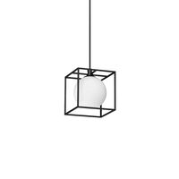 Lustra moderna neagra abajur sticla 1xG9/28W, Lingotto SP1 327839 Ideal Lux