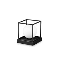 Veioza moderna neagra abajur sticla 1xE14/28W, Lingotto TL1 Small 304151 Ideal Lux