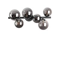 Plafoniera moderna neagra abajururi sticla 6xG9/15W, Perlage PL6 309262 Ideal Lux