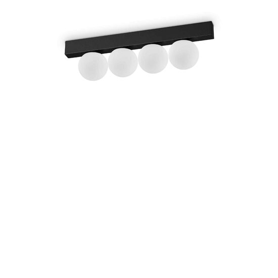 Plafoniera moderna neagra LED 12W/1000lm/3000K, Ping Pong PL4 313283 Ideal Lux