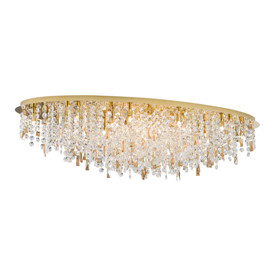 Plafoniera cristal moderna aurie Crystalriver 21xG9/33W, DLU 2517/120x45 GOLD Orion