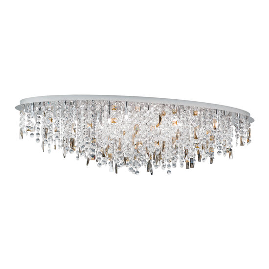 Plafoniera cristal moderna crom Crystalriver 21xG9/33W, DLU 2517/120x45 CHROM Orion
