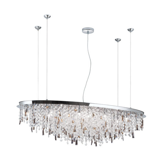 Candelabru cristal modern crom Crystalriver 21xG9/33W, LU 2517/120x45 CHROM Orion