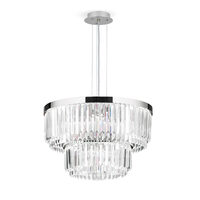 Candelabru cristal modern crom Prism LED 80W/6400lm/3000K, LU 2415/55 CHROM Orion